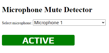 Mic Test - Mic Active