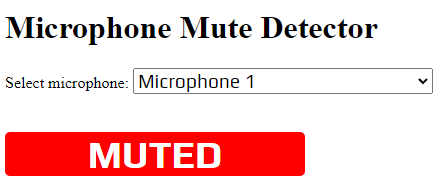 Mic Test - Mic Muted